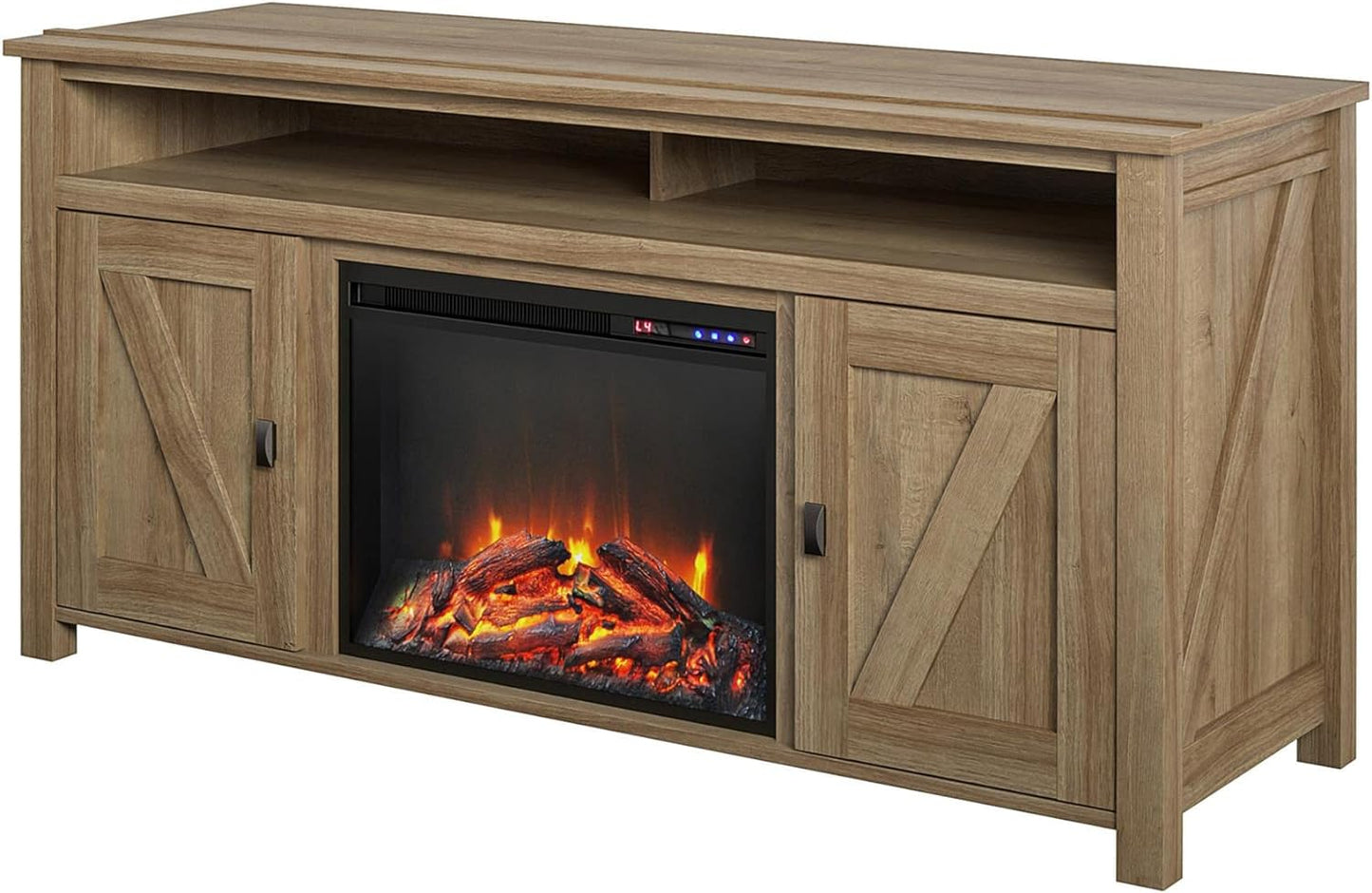 "Cozy Farmington Electric Fireplace TV Console - Perfect for Tvs up to 60" - Natural Beauty at Its Finest"